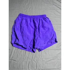 Speedo Swim Shorts Men Large Purple Good Nylon Mesh Liner Elastic Waist Pockets